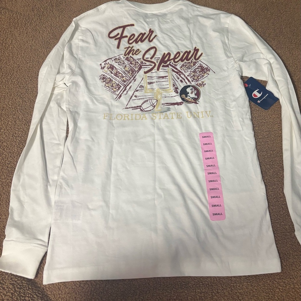 Champion White Florida State University Long Sleeve Tee